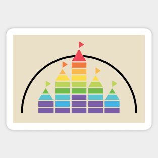 Castle (Black Rainbow) Sticker